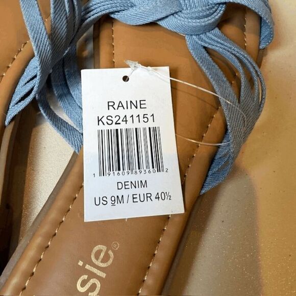NWT Kensie Raine Knotted Slide Sandal in Denim Blue Size 9 - Picture 5 of 7